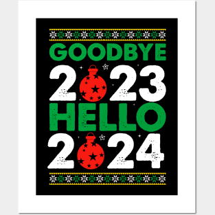 Goodbye 2023 welcome 2024 Posters and Art